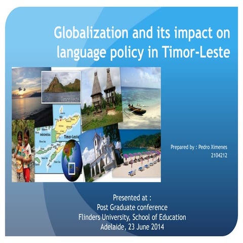 Globalisation and its impact on language policy in Timor-Leste | PPTX