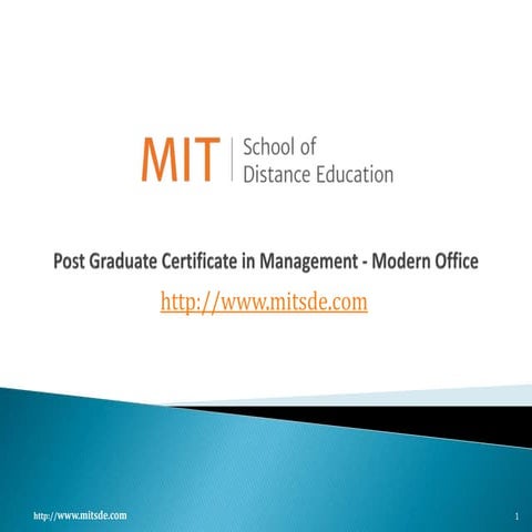 Post graduate certificate in management   modern office