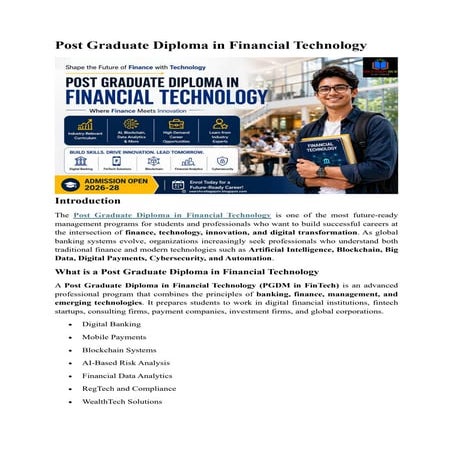 Fintech courses | PPTX