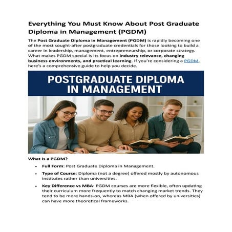 What is the difference between a diploma and a post graduate diploma | PPTX