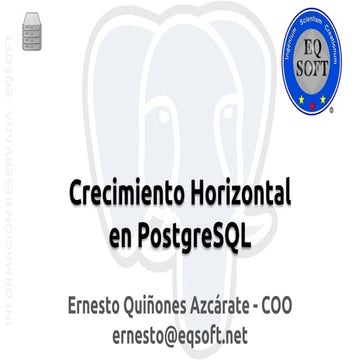 PostgreSql: Soluciones de crecimiento horizontal