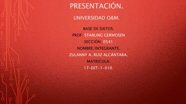 PostgreSQL, base de datos.