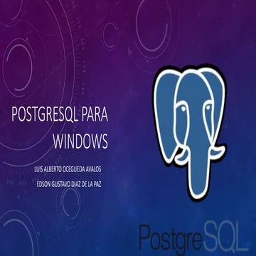 PostgreSQL Instalacion Windows/Linux