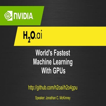World's Fastest Machine Learning With GPUs