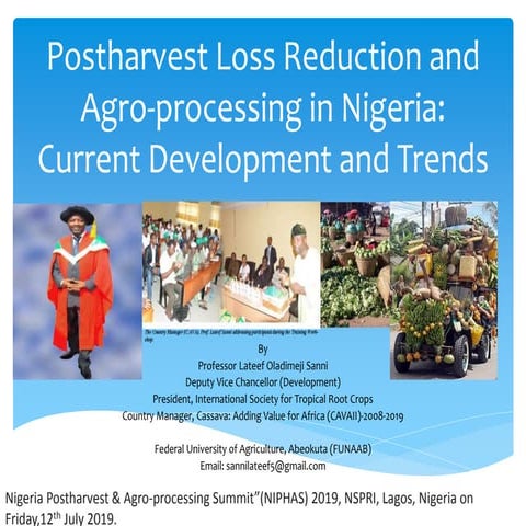 Postharvest Loss Reduction and Agro-processing in Nigeria: Current Developmen...