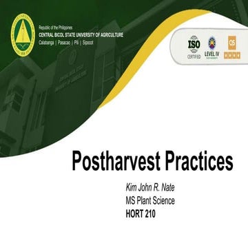 Postharvest Practices