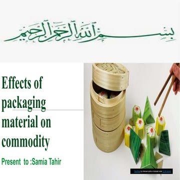 effects of packaging material on commodity