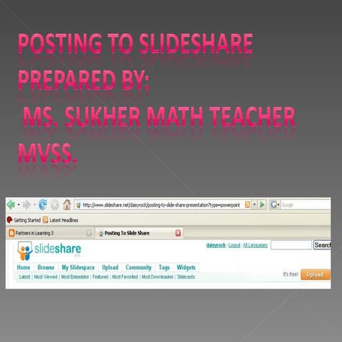 Posting To Slide Share