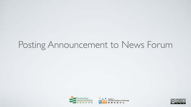 Posting announcement to news forum