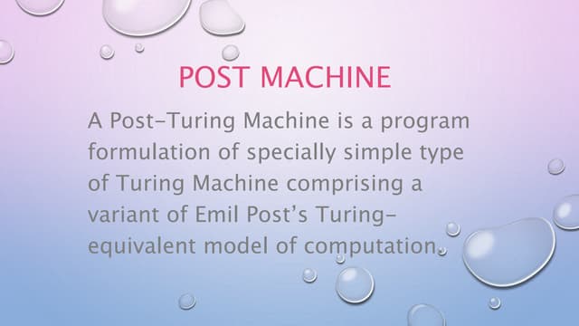 Post Machine