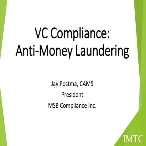 Virtual Currency Compliance: Anti-Money Laundering