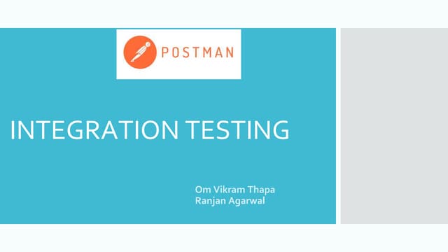 Postman Integration Testing