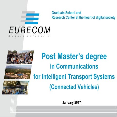 Level up your career with a Post Master's Degree in C-ITS (Connected Vehicles)