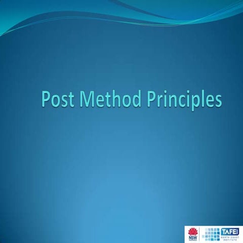 Post-Method Principles