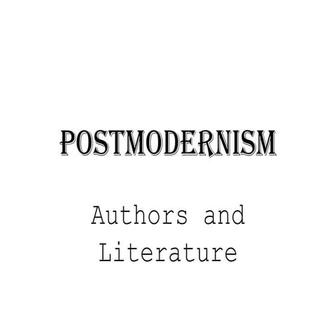 Postmodern presentation