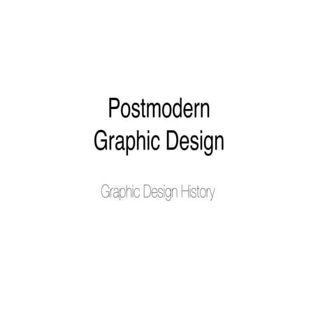 Postmodern Graphic Design