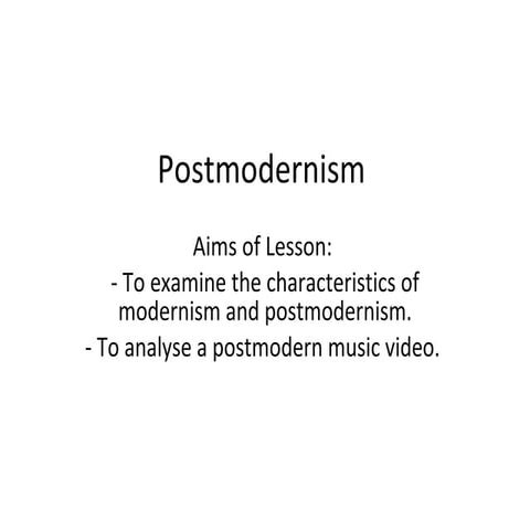 Postmodernism