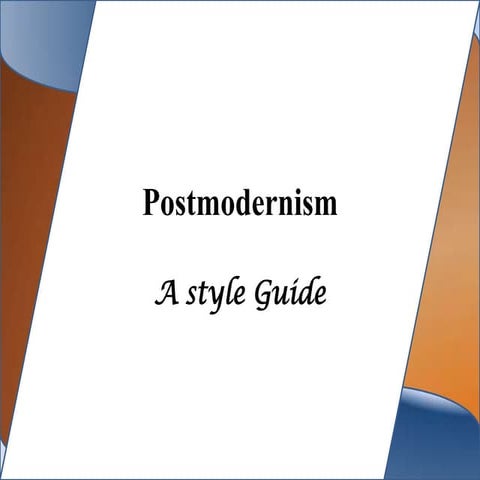 Postmodernism Style Guide