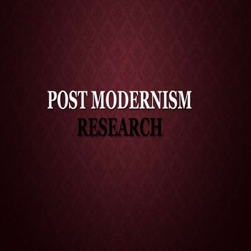 Post modernism2