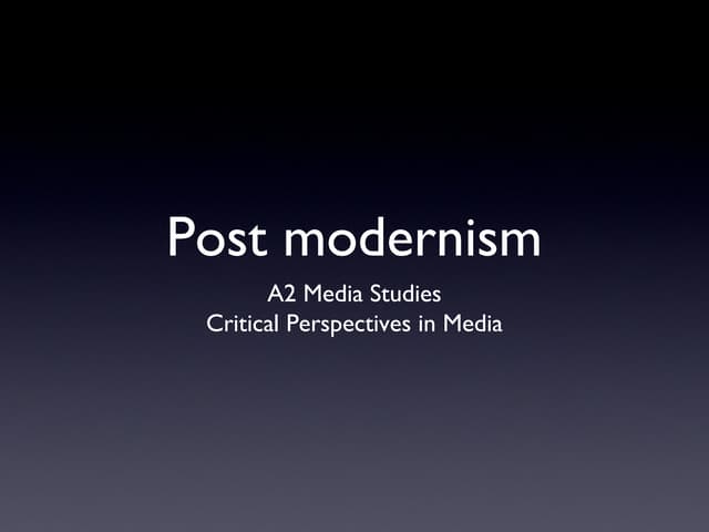 Postmodernism Lesson 2 Ppt Ppt Postmodernism Lesson 2 Ppt Ppt