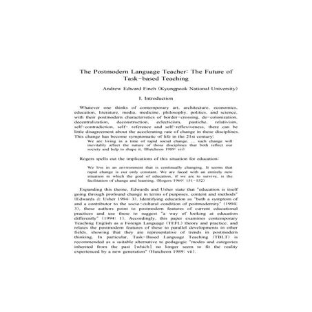 The Postmodern language teacher