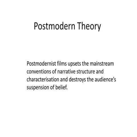 Postmodern theory