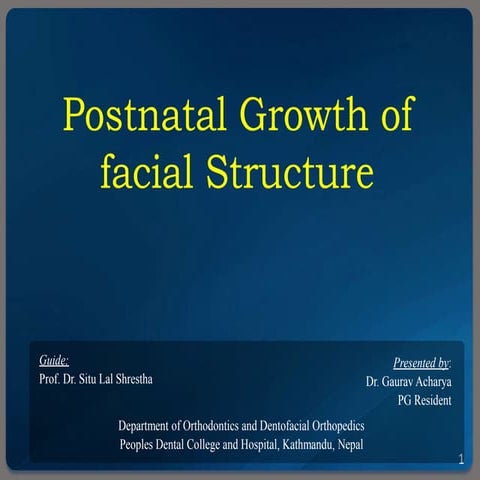 Postnatal growth of face