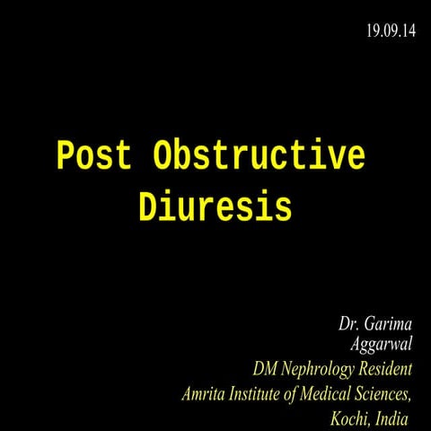 Post obstructive diuresis