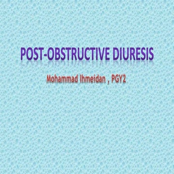 Postobstructive diuresis
