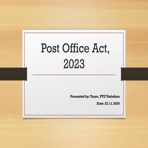 Post Office Act and carrer 2023-2024 requirements