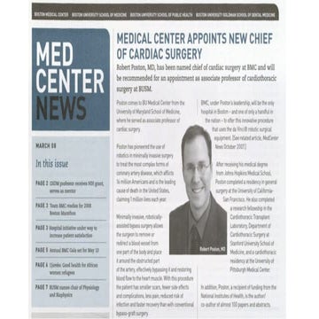 Poston Boston University appointment 2008