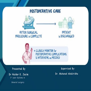 Postoperative complications and their management | PPTX