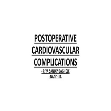 Postoperative cardiovascular complications