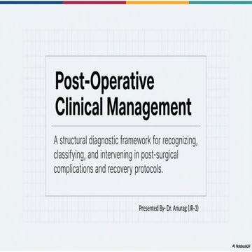 Postoperative Care: Principles, Monitoring and Management Presentation ...