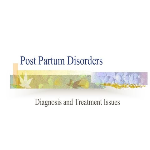 Post Partum Disorders [2001]