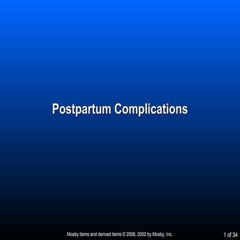 Postpartum Complications - www.jinekolojivegebelik.com