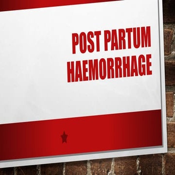Post partum haemorrhage