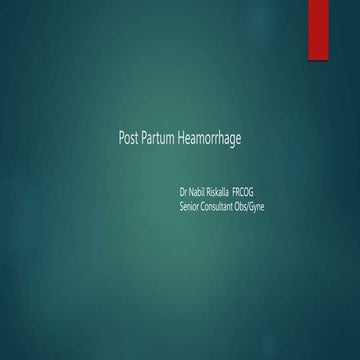Post partum hemorrhage | PPTX