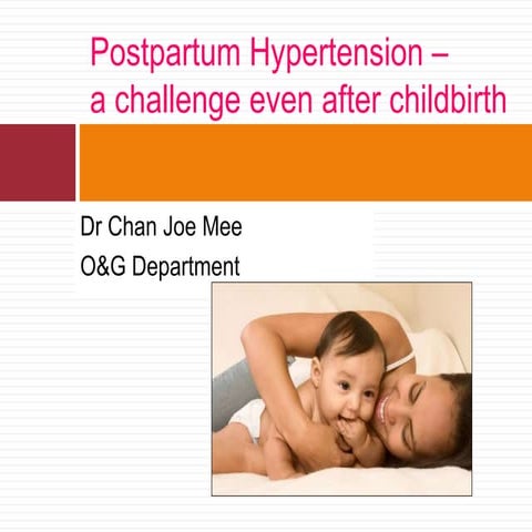 Postpartum management of hypertensive disorders in pregnancy