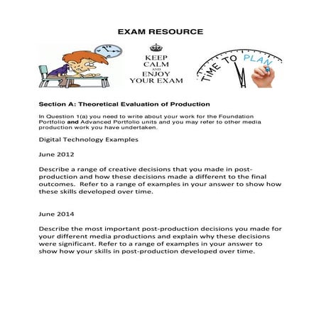 Post production   example booklet