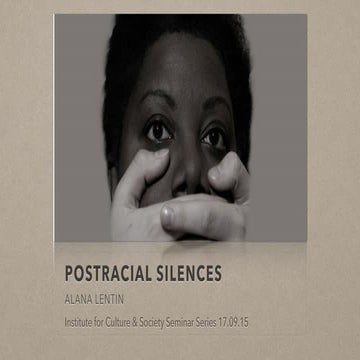 Postracial Silences 