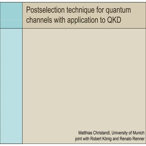 Postselection technique for quantum channels and applications for qkd