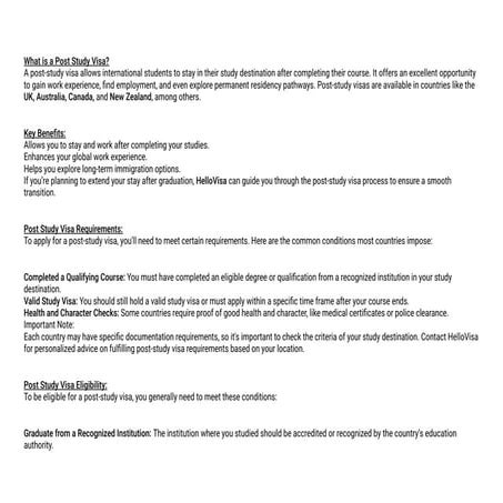 Post Study Work Visa in Australia: A Guide for International Students ...
