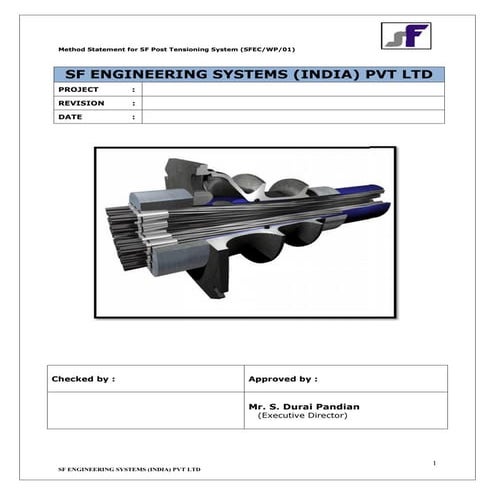 Post tensioning company   method statement | shivforce.in 