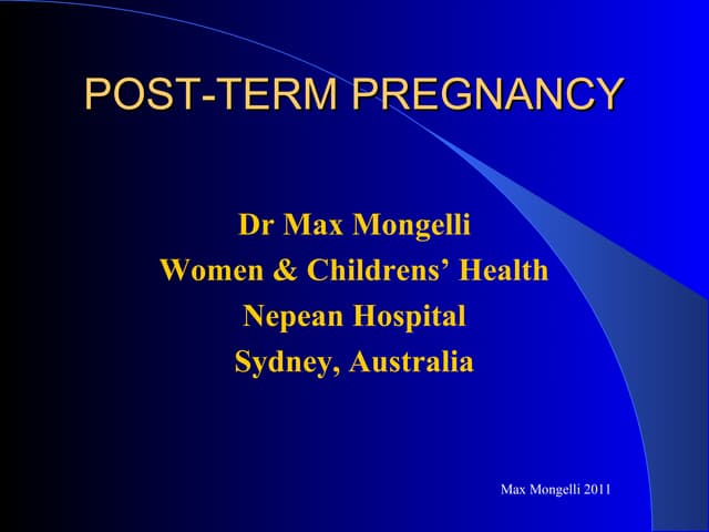 Post Term Pregnancy