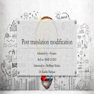Post translational modification | PPTX