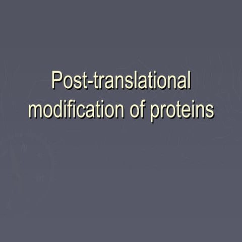 Post trans mod-and_protein sorting