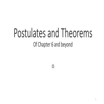 Postulates and Theorems