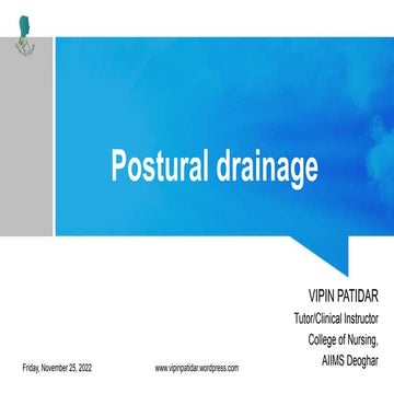 postural drainage