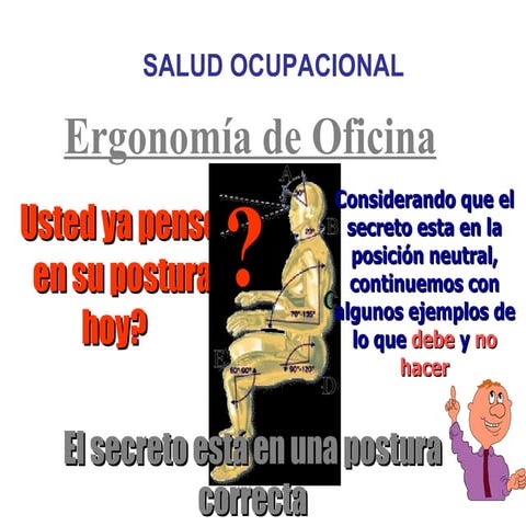 Posturas Y Ergonomia En La Oficina